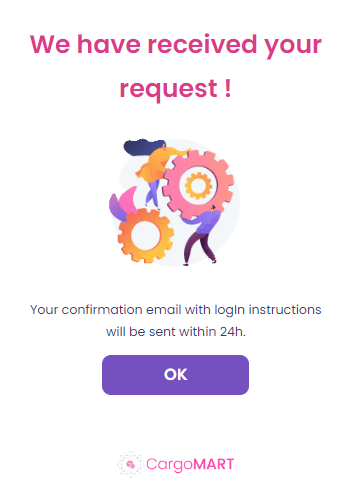 Welcome email confirmation
