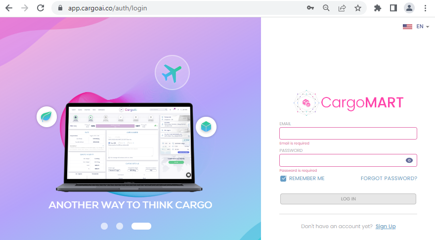 Login to CargoMART