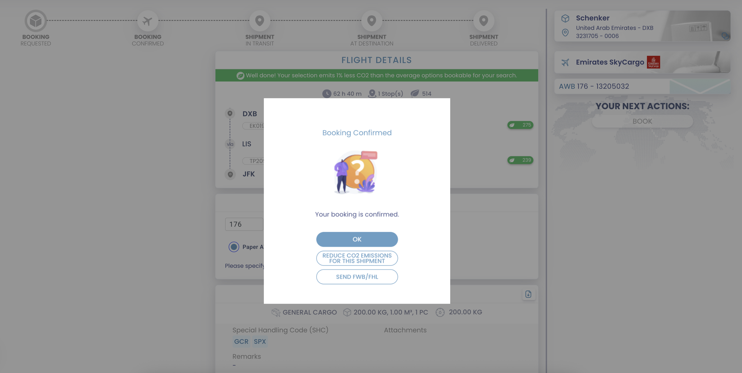 Booking confirmation