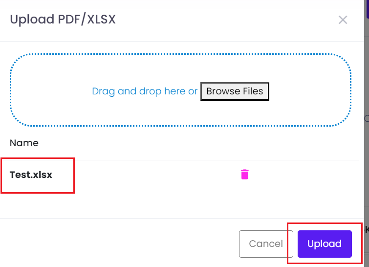 Upload flow